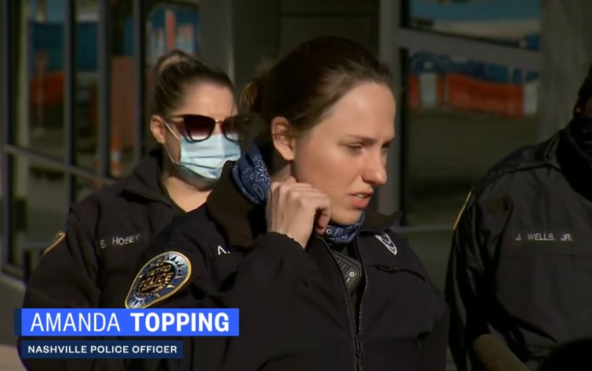 Police Officer Amanda Topping (right)