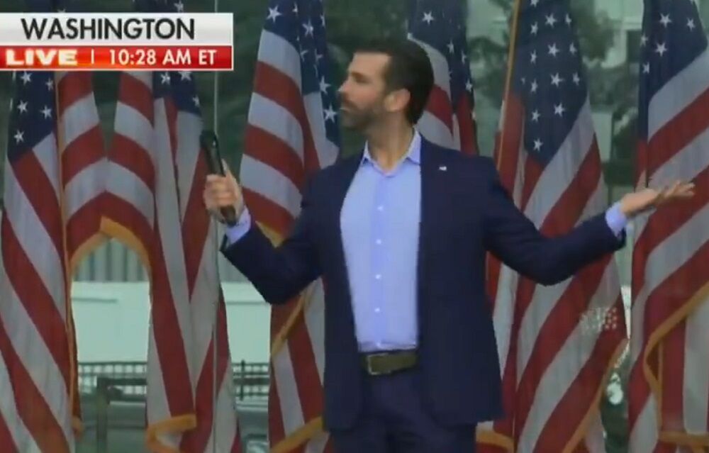 Donald Trump Jr. ranting about transgender women just prior to the attack on the Capitol