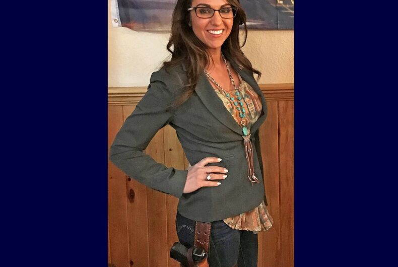lauren-boebert-gun Rep. Lauren Boebert, just hanging out at her restaurant with a gun, like a normal person