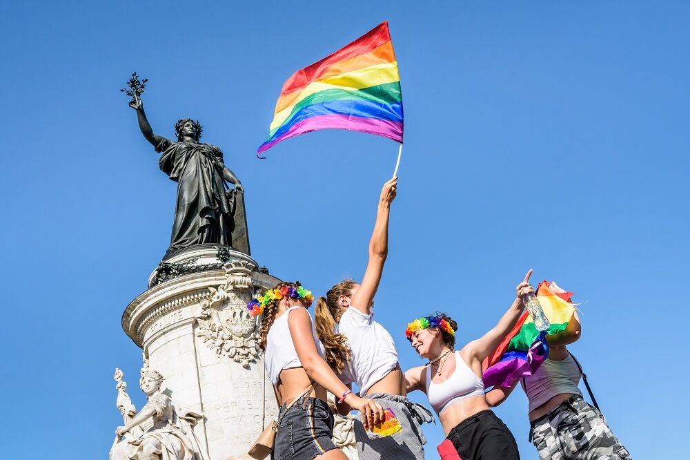 Scene from Pride in Paris in 2019