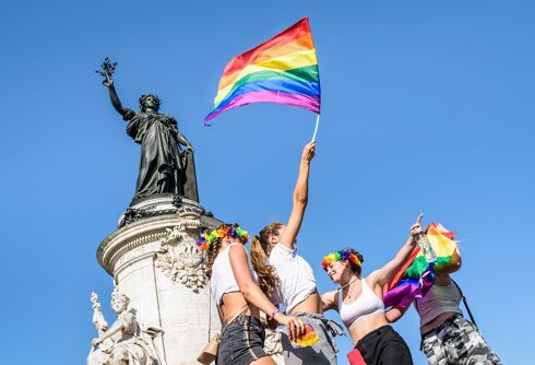 Two lesbians attacked while counter-protesting an anti-LGBTQ demonstration