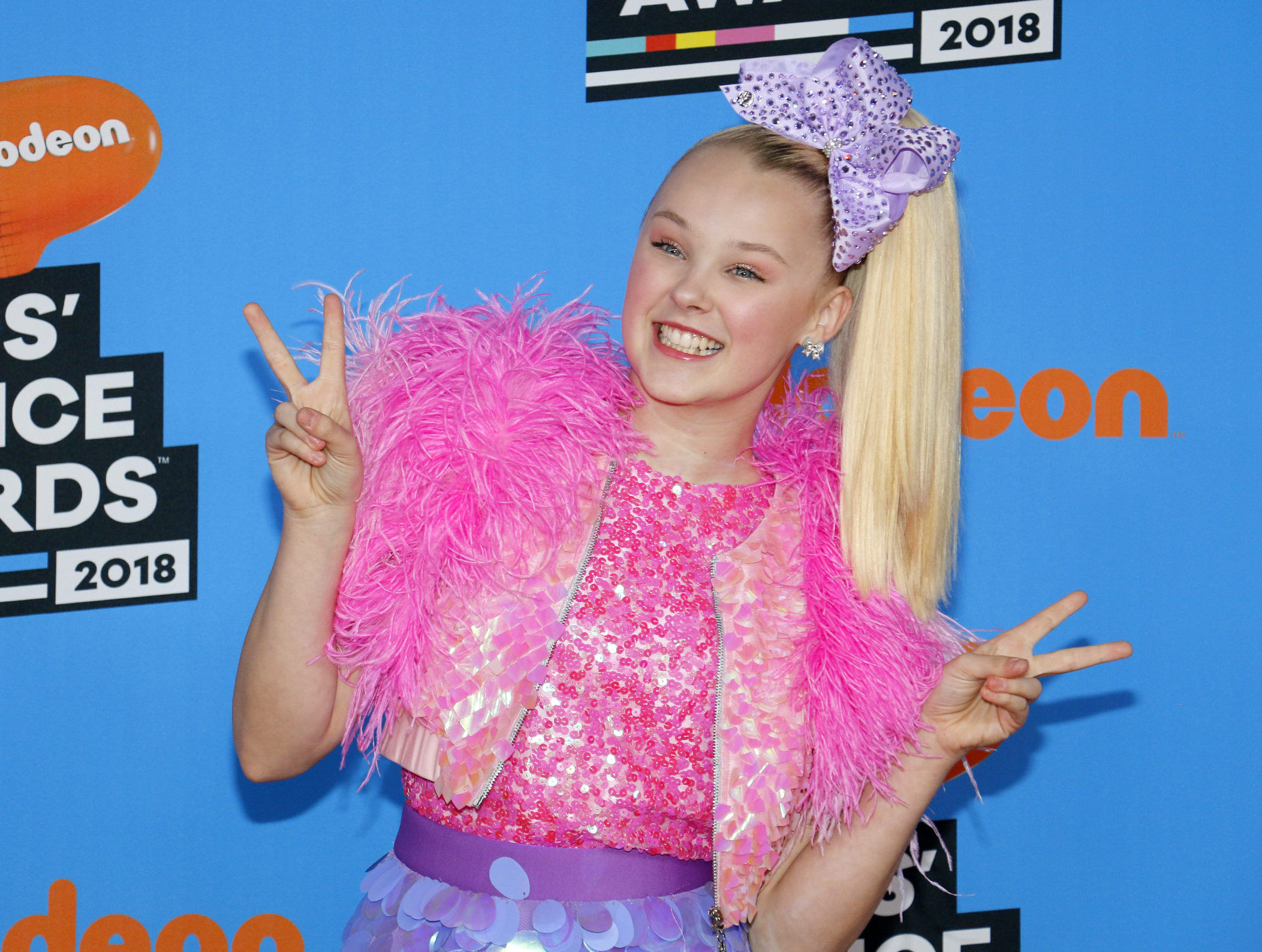 JoJo Siwa at the Nickelodeon's 2018 Kids' Choice Awards held at the Forum in Inglewood, USA on March 24, 2018.