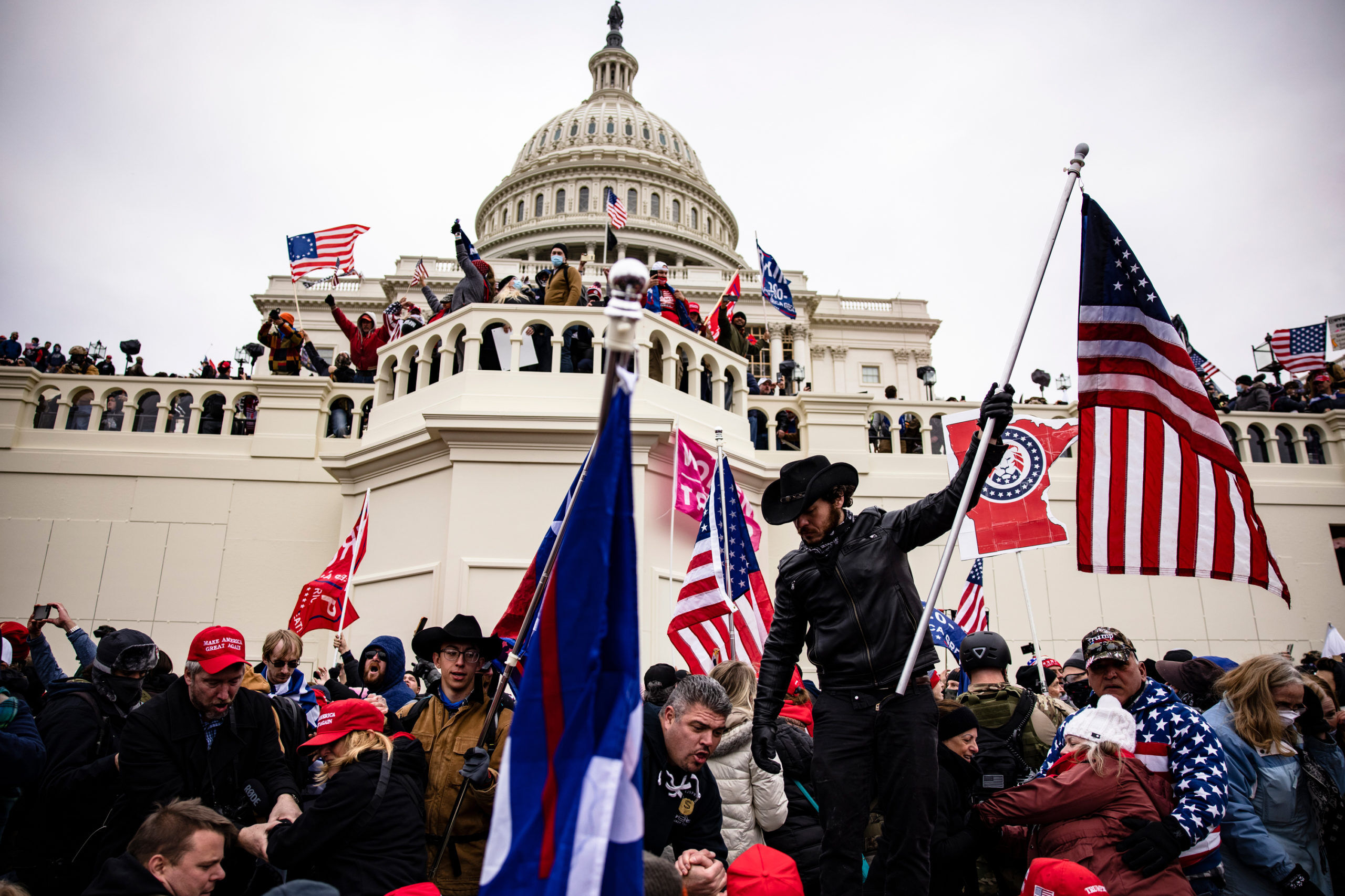 Insurrectionists loyal to President Donald Trump storm the US Capitol