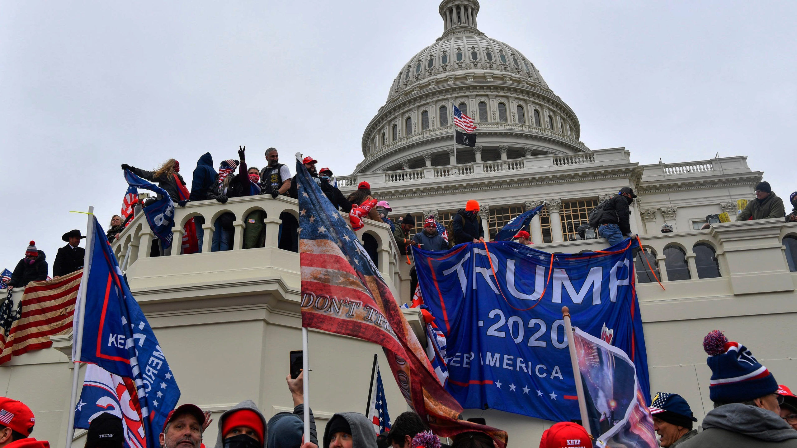 Trump supporters staging a takeover of the U.S. Capitol