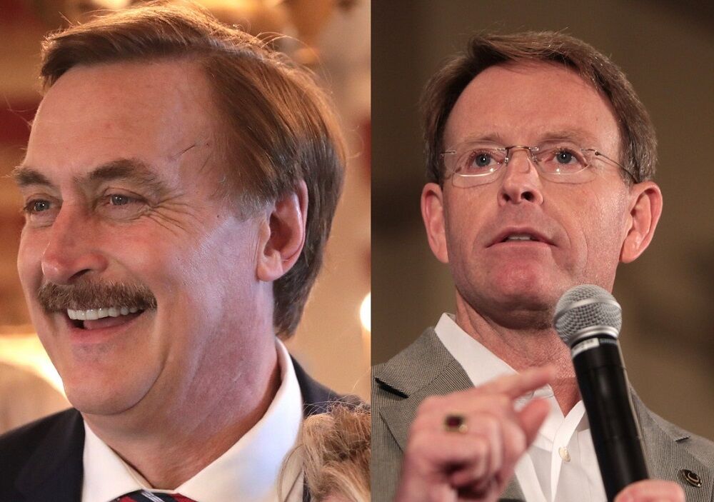 Mike Lindell and Tony Perkins