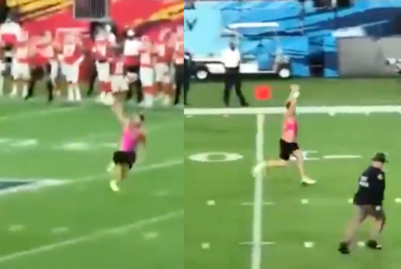 8C571BC0-DF79-4A7F-9595-198CC37C478E Super Bowl announcer shouts “Take off the bra & be a man!” at Super Bowl streaker