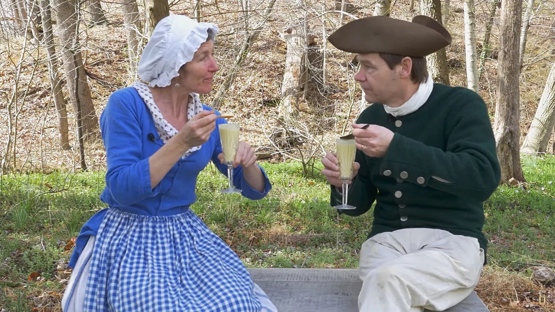 Deb Colburn and Jon Townsend make George Washington's favorite dessert: the orange fool.