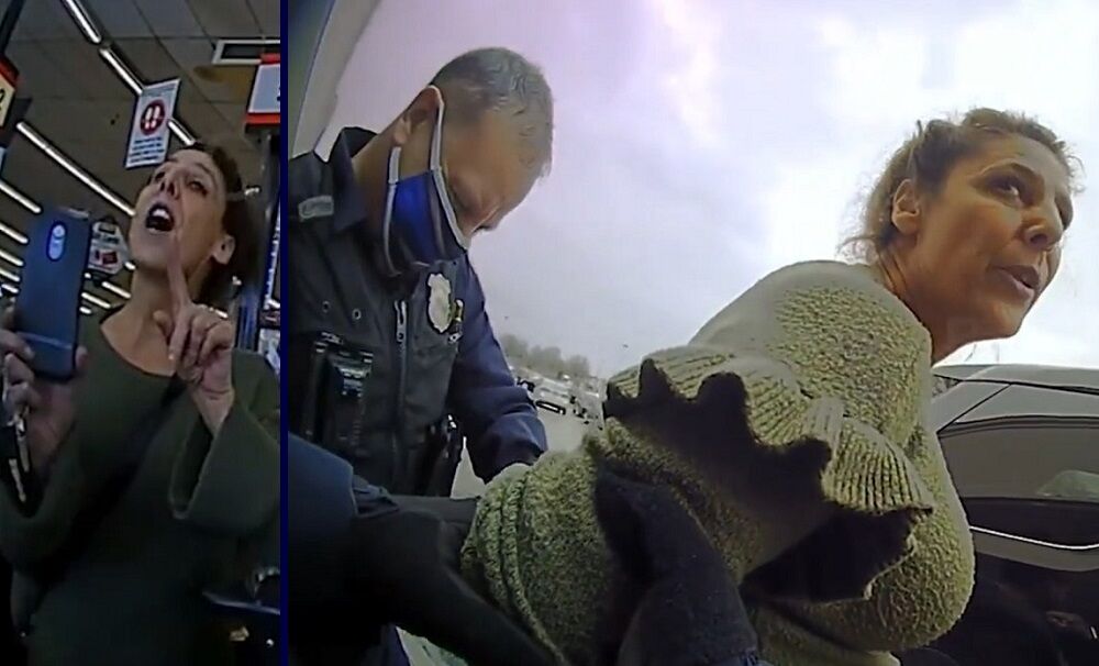 Karen Turner getting arrested after refusing to wear a mask