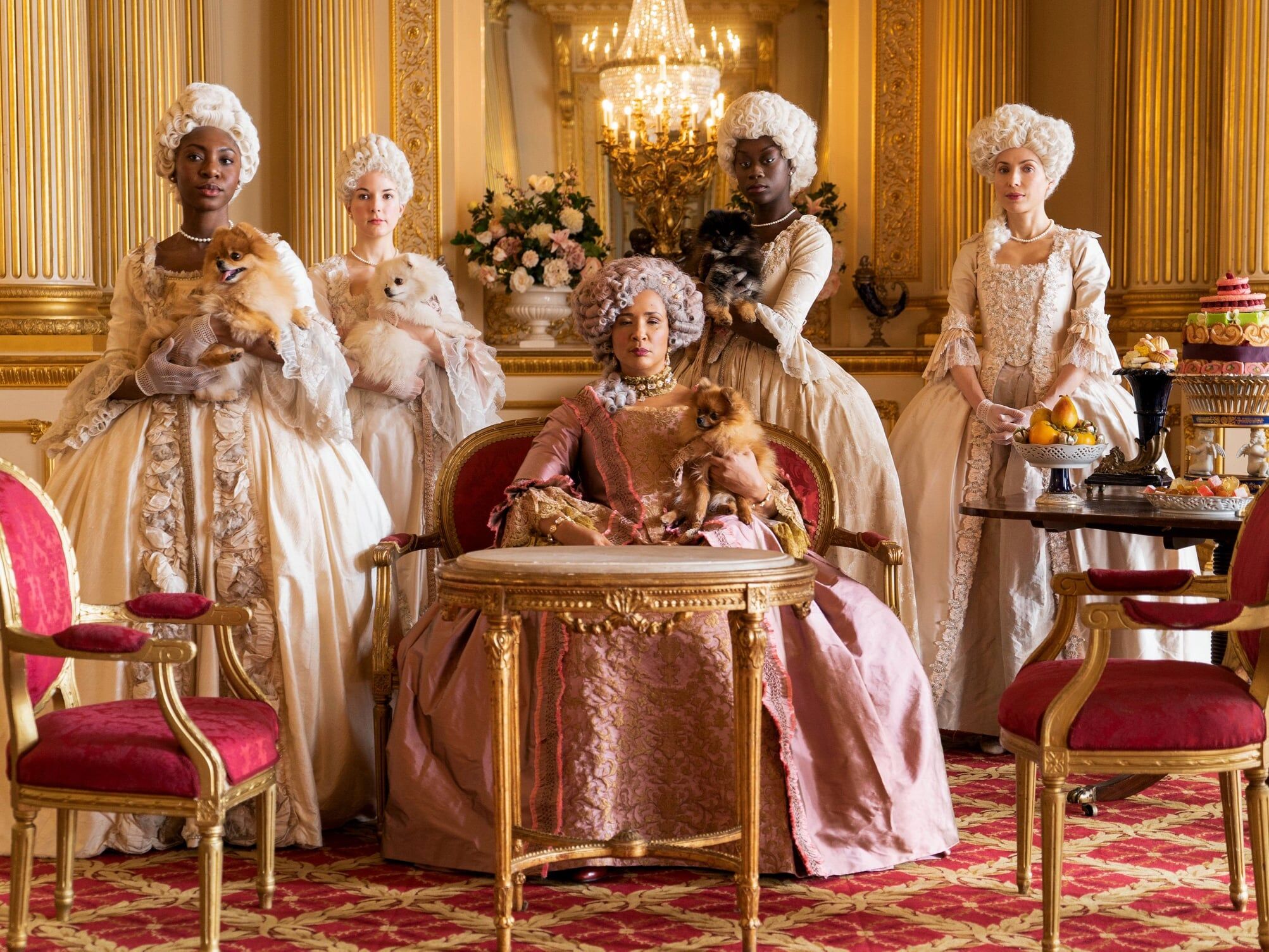 Queen Charlotte (center) from Netflix's Bridgerton