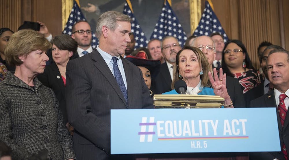 House Speaker Pelosi and members of Congress promoting the Equality Act