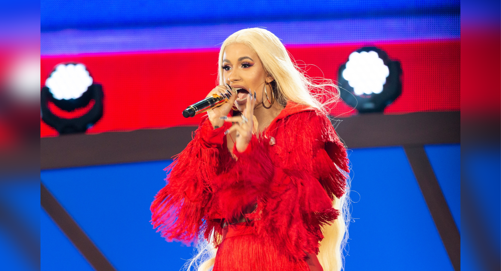 New York, NY - September 29, 2018: Cardi B performs on stage during 2018 Global Citizen Festival: Be The Generation in Central Park