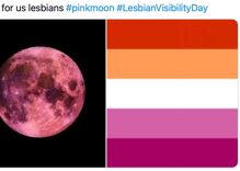 A “super pink” moon will shine in the sky tonight & it doesn’t get more visibly lesbian than that