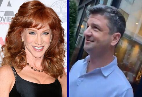 CEO caught harassing gay teen who wore dress to prom. Kathy Griffin helped him get “online famous.”