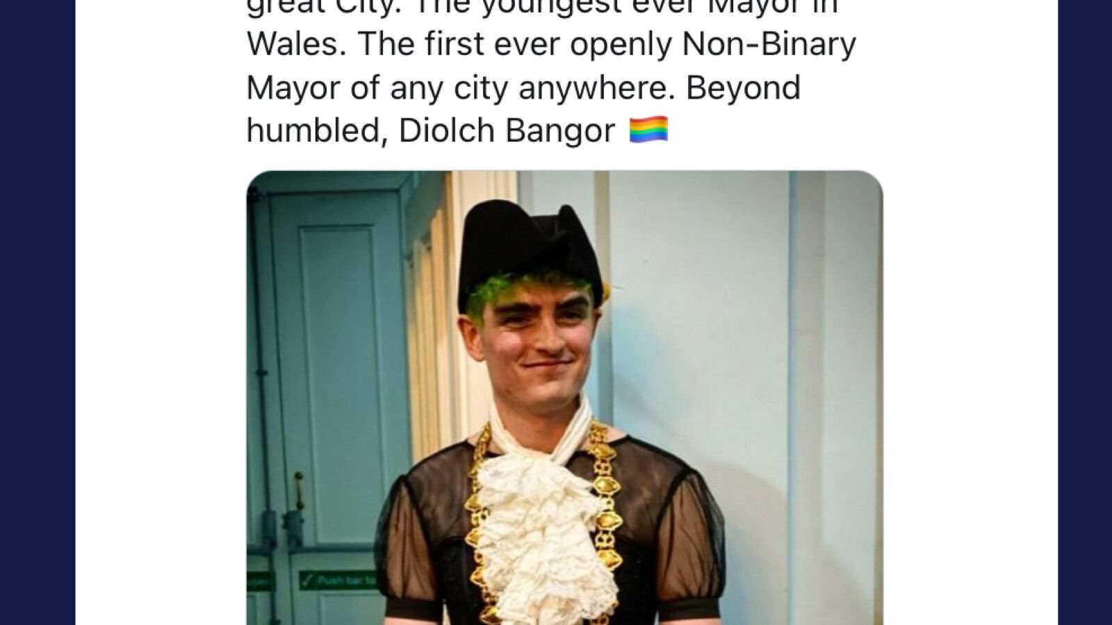 Recent college grad becomes world’s first elected non-binary mayor