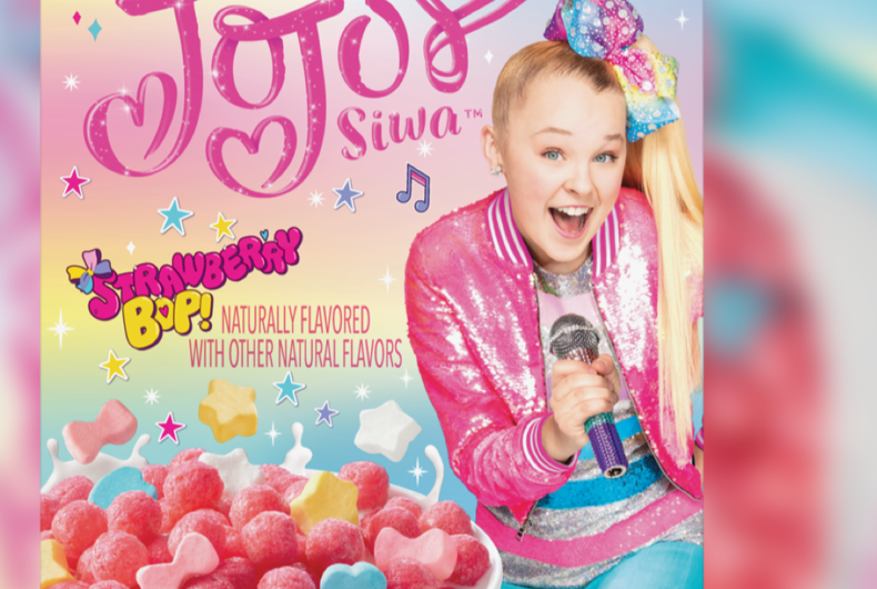 JoJo Siwa's "Strawberry Bop!" cereal will be available starting in June.