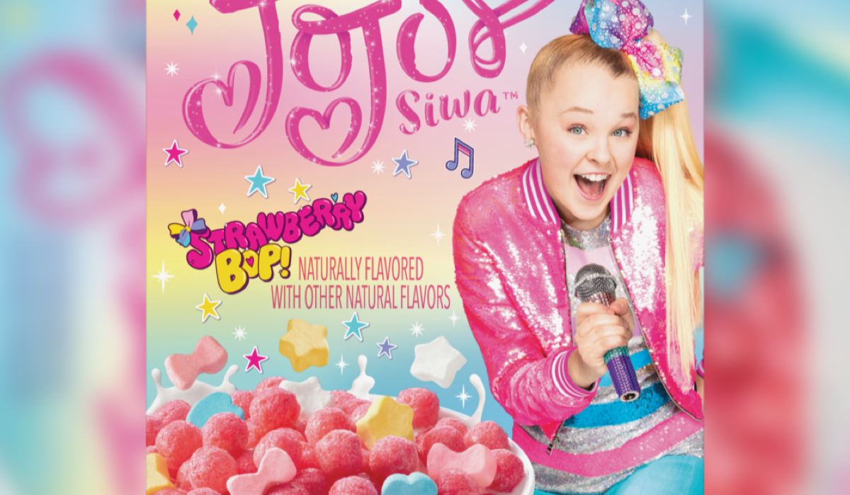 JoJo Siwa's "Strawberry Bop!" cereal will be available starting in June.