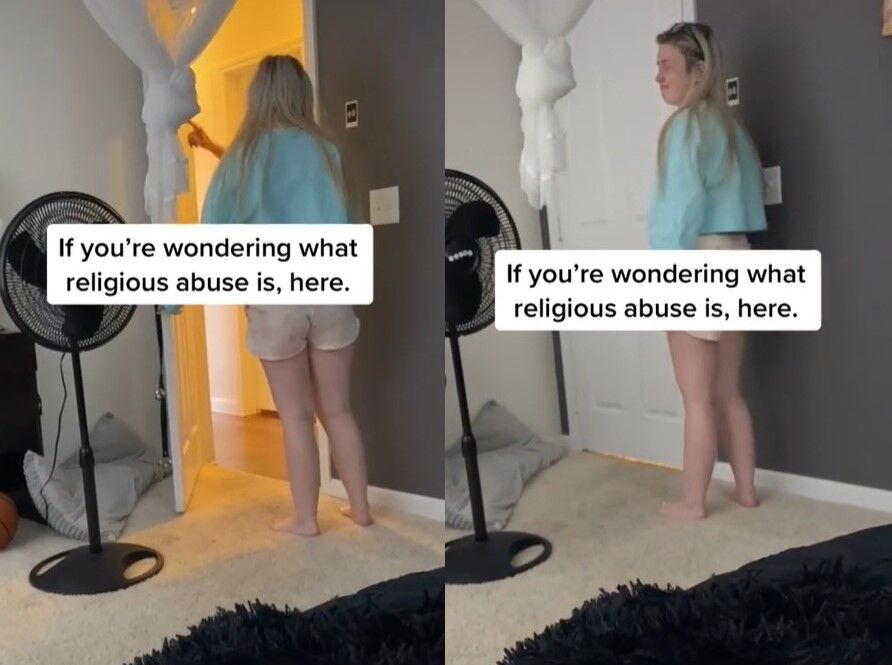 The gay teen's mom banishing Satan from her room