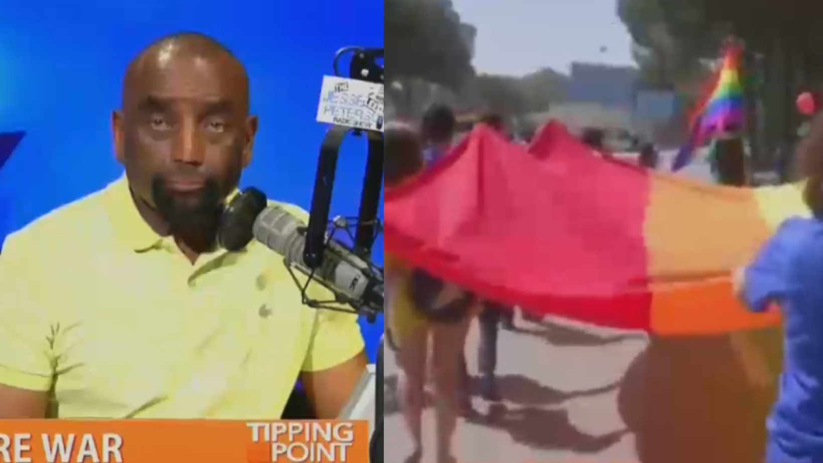 Jesse Lee Peterson appearing on "Tipping Point" on the One America News Network