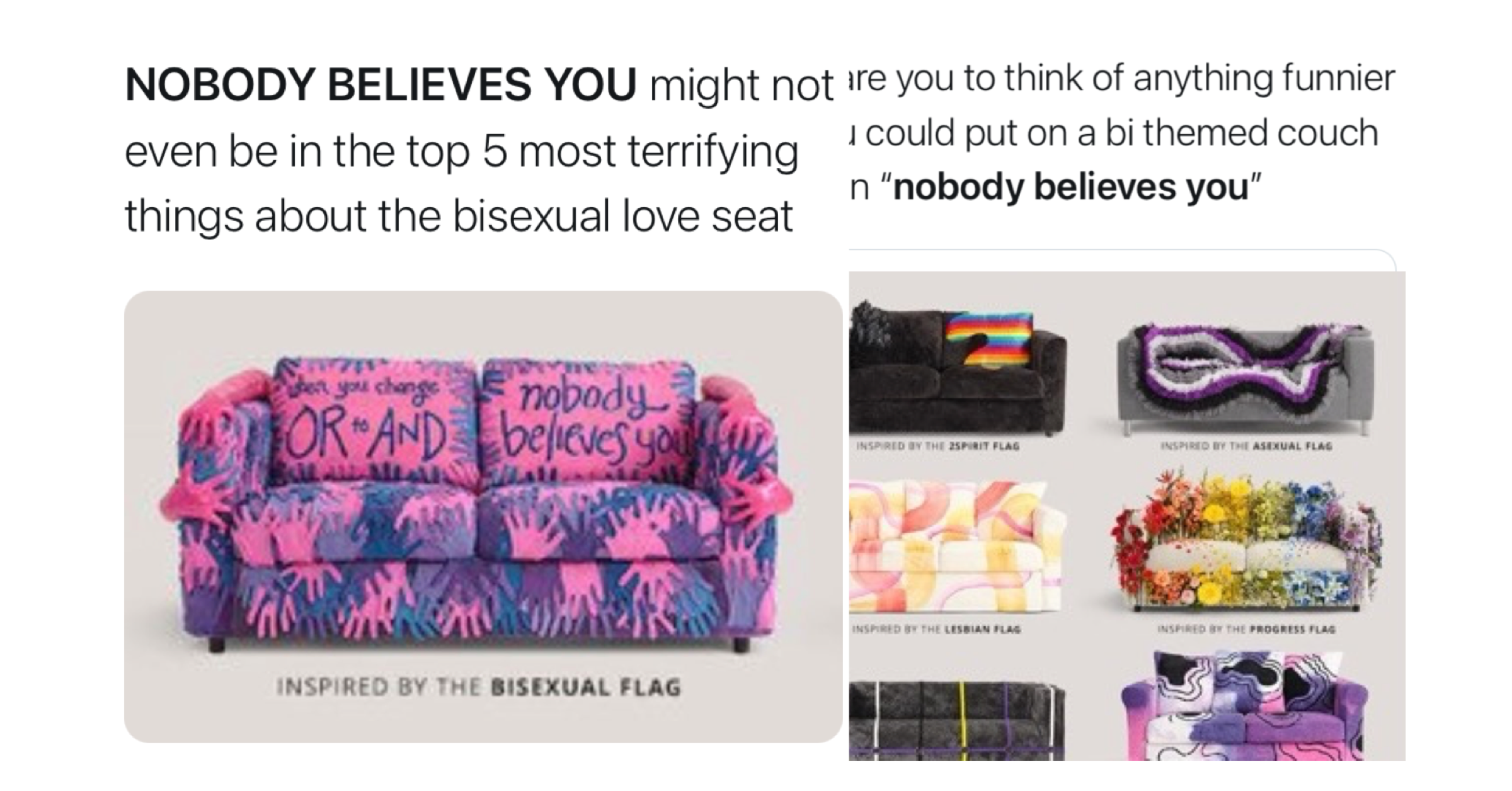 Twitter blows up after IKEA "unveiled" a shocking bisexual loveseat for