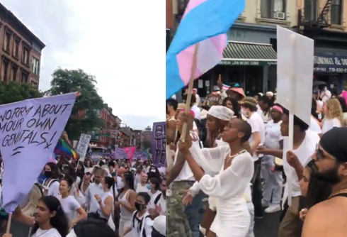 Thousands marched in support trans youth & people of color in Brooklyn