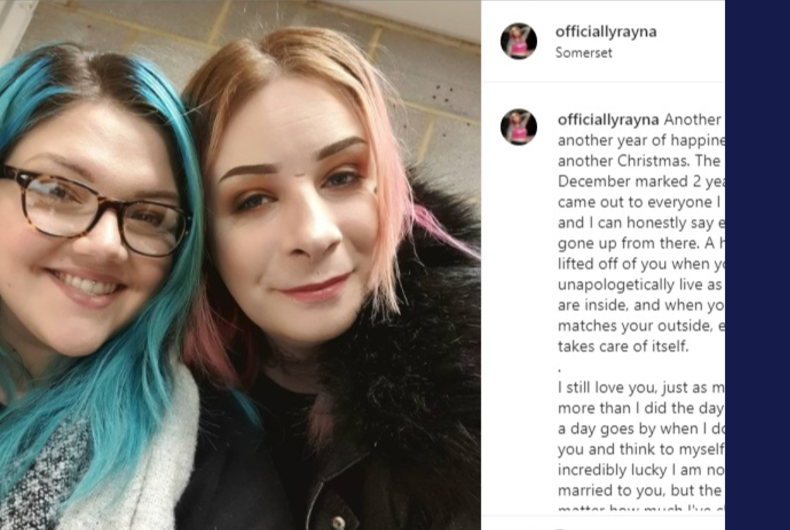 377A9319-C246-4AD2-AC66-BF771377371F They got married before she came out as trans. Now they will hold a “re-wedding.”