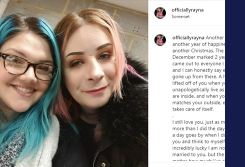 They got married before she came out as trans. Now they will hold a “re-wedding.”