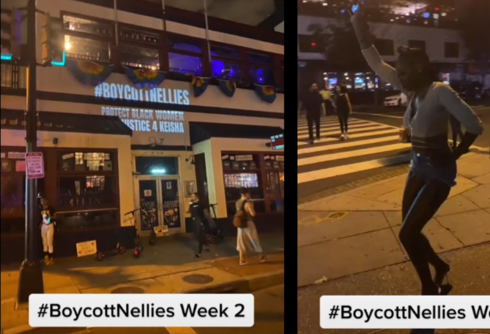A block party protest is held outside of gay bar where Black woman was dragged by hair