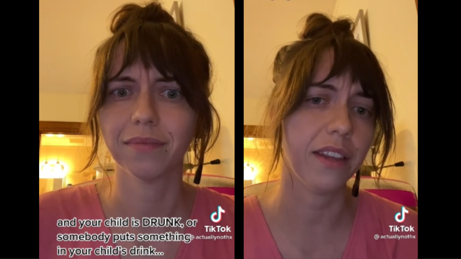 Hannah, known as TikTok user @actuallynothx, takes the bizarre call from a customer complaining about their drunk children and Pride.