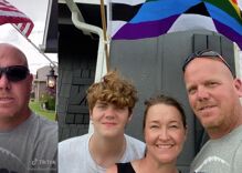Viral video shows Oklahoma dad defiantly flying Pride flag in his conservative small town