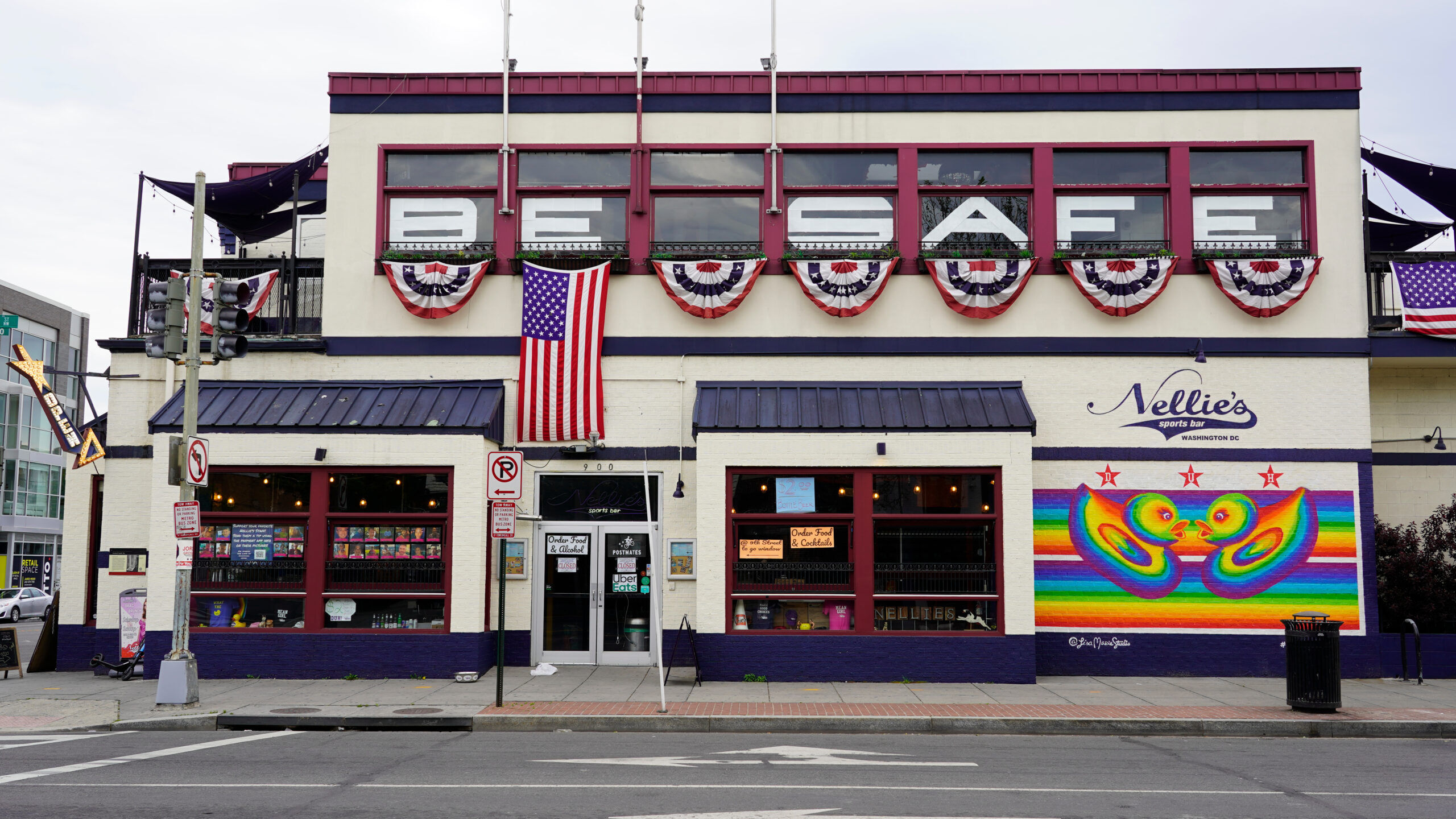 Washington, DC - USA - January 8, 2016 : Nellie's Sports Bar (900 U St NW, Washington, DC 20001). Gay friendly, LGBT bar and restaurant downtown Washington.