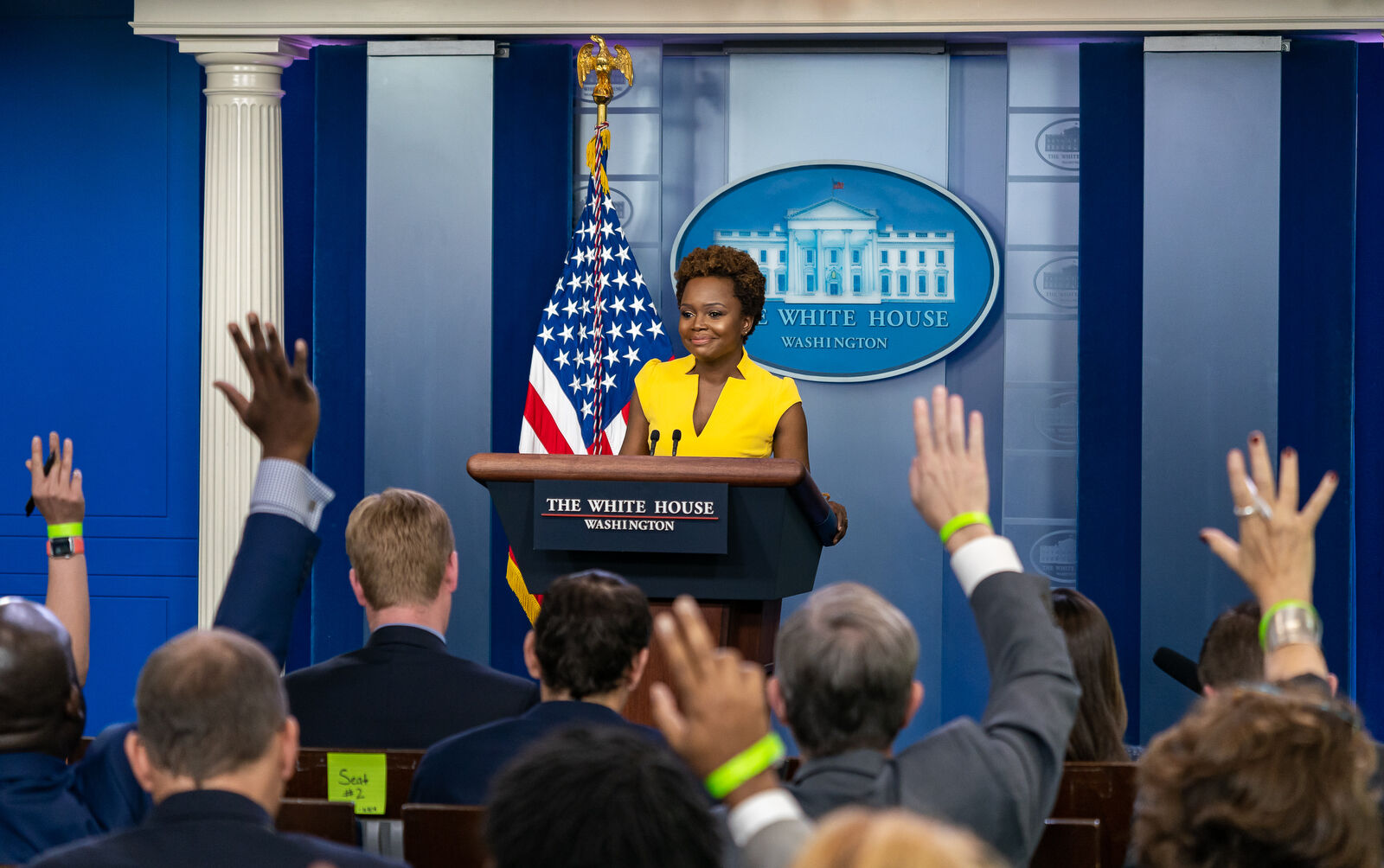 Deputy Press Secretary Karine Jean-Pierre holds a daily briefing Wednesday, May 26, 2021 in the James S. Brady Press Briefing Room of the White House. (Official White House Photo by Katie Ricks)