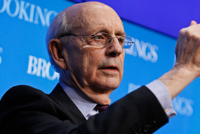 Supreme Court justice Stephen Breyer is dragging his feet about
