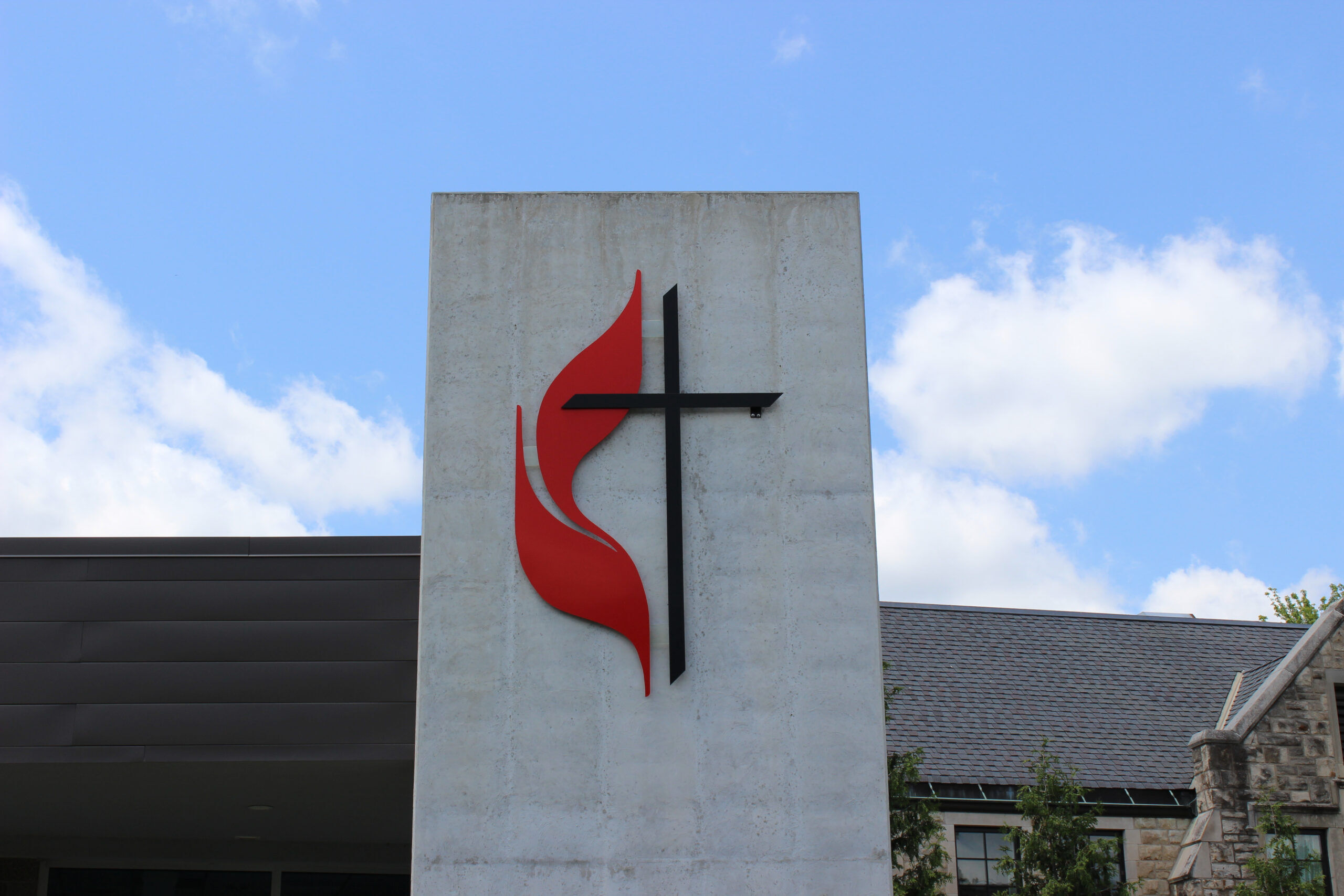 Kansas City, Missouri / USA - May 13 2019: Logo of the United Methodist Church