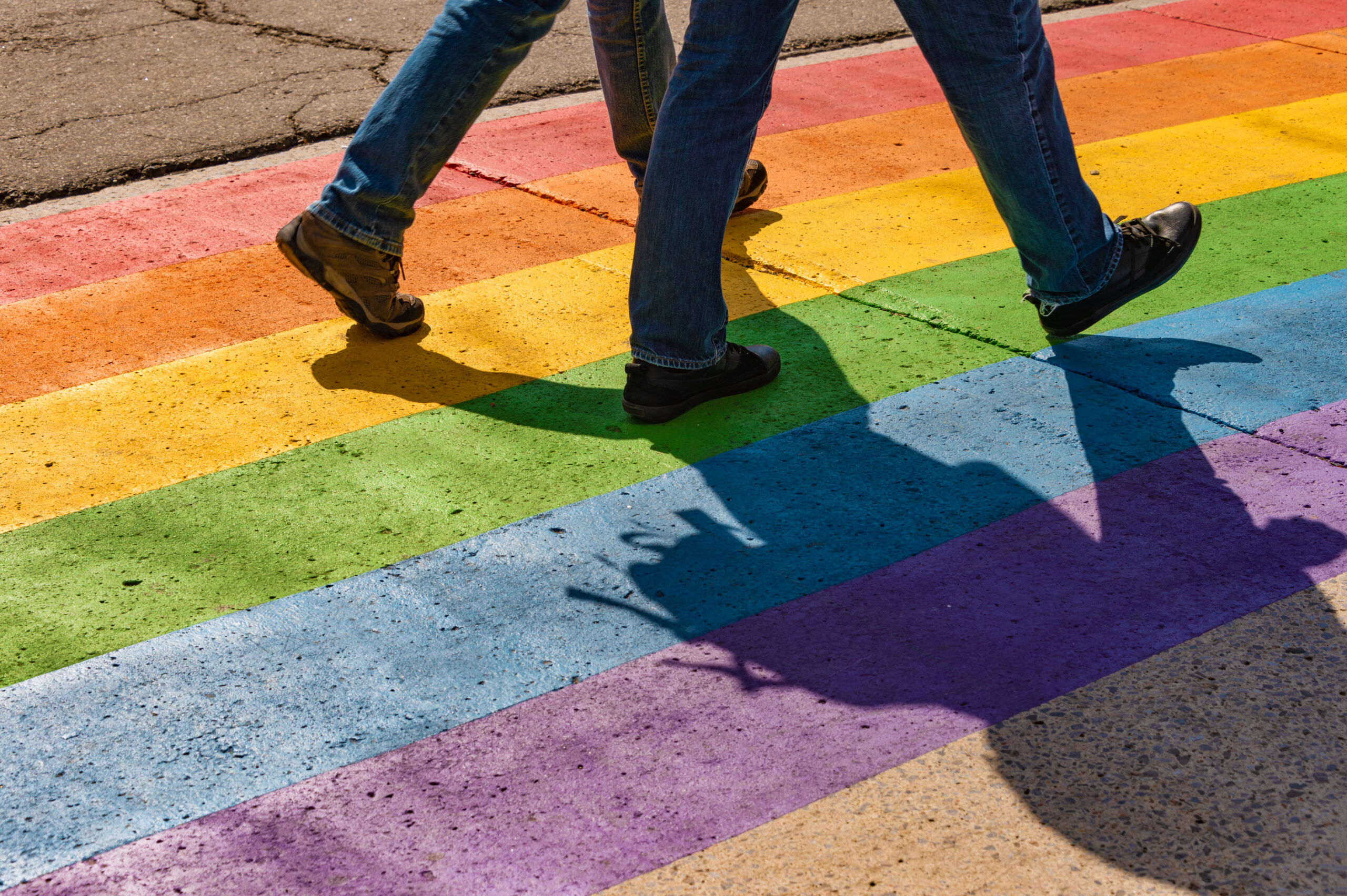 A rainbow crosswalk in Canada