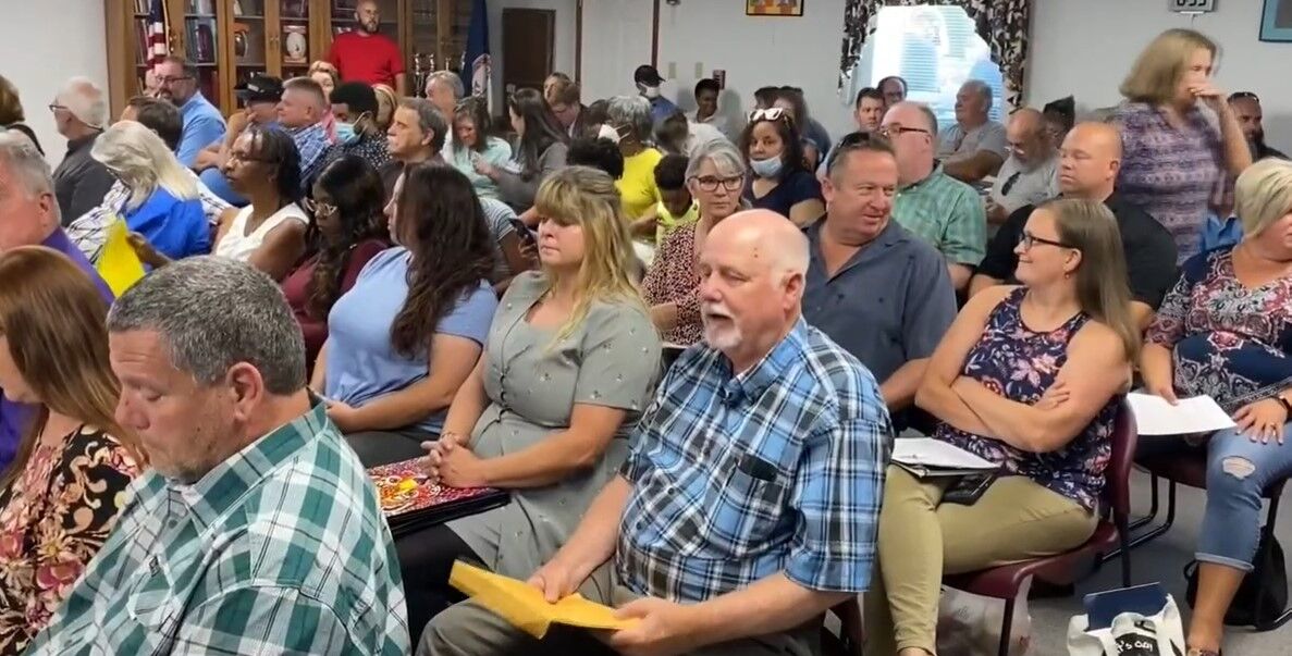Parents packed in at the Franklin County district meeting last night to speak out against a trans policy the board wasn't considering.