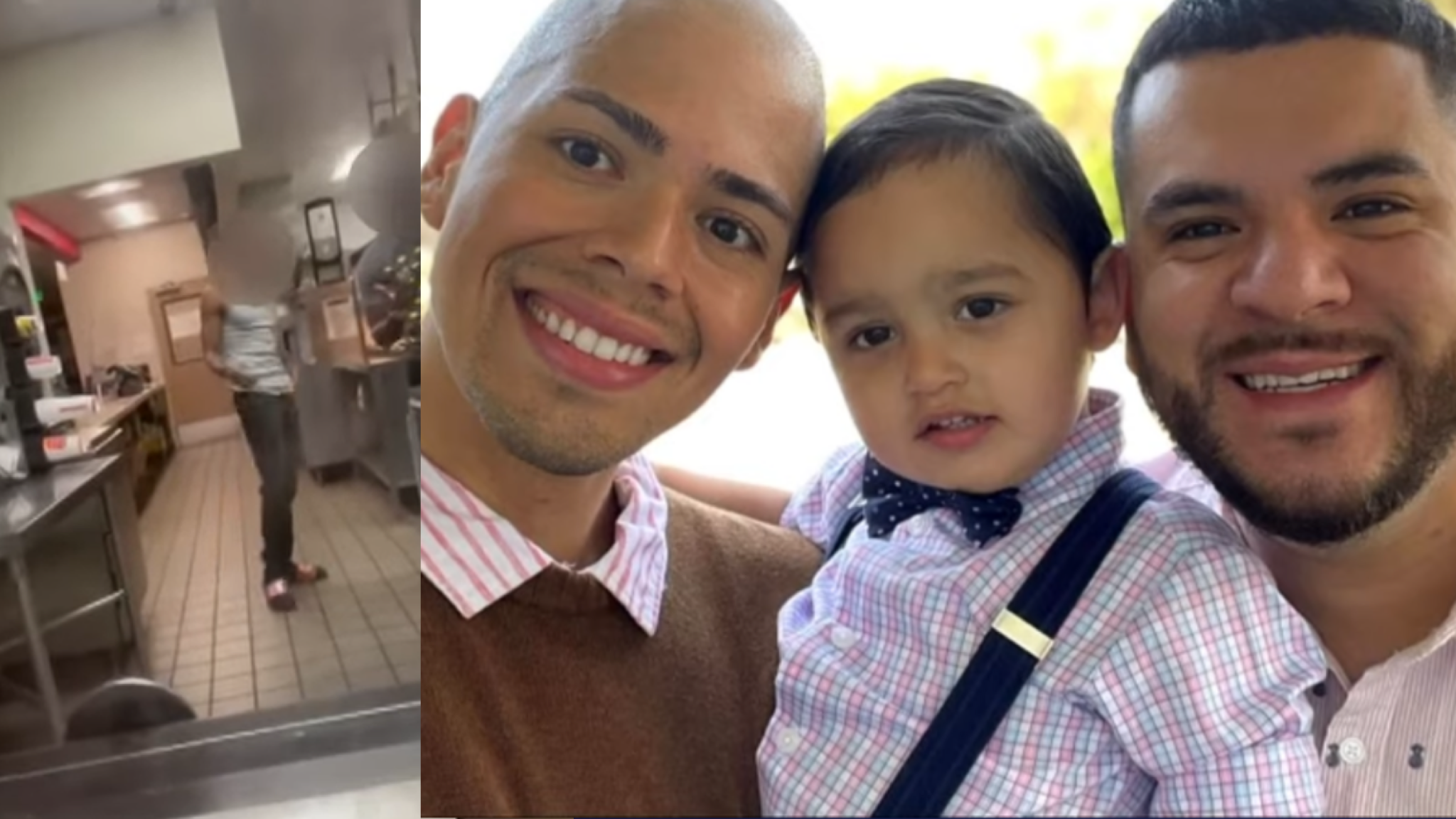 One of the restaurant employees (left) that allegedly refused to serve the Mendezes (right)