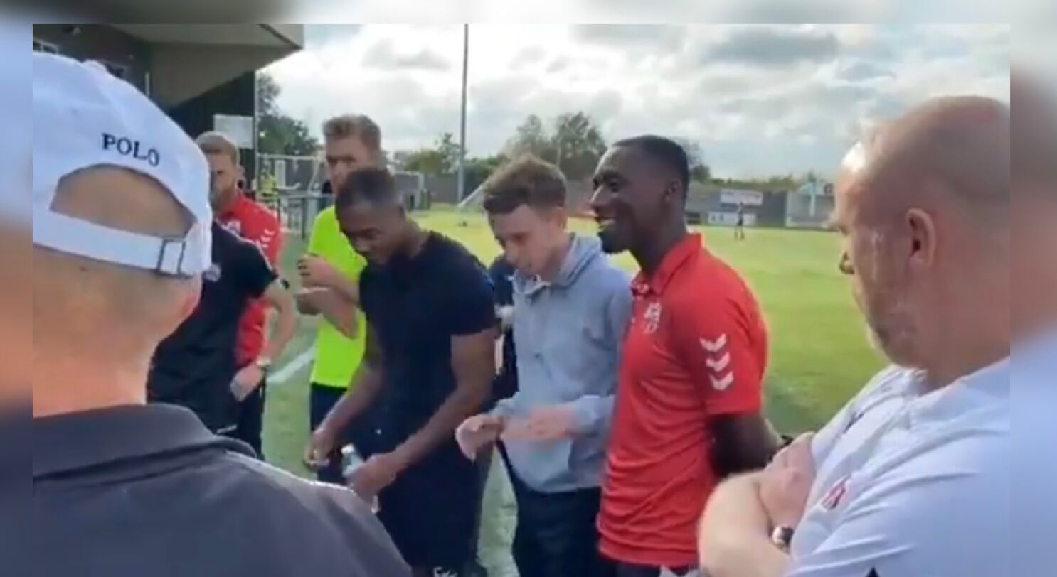 Soccer player comes out while he’s surrounded by his teammates. This is what happened next.