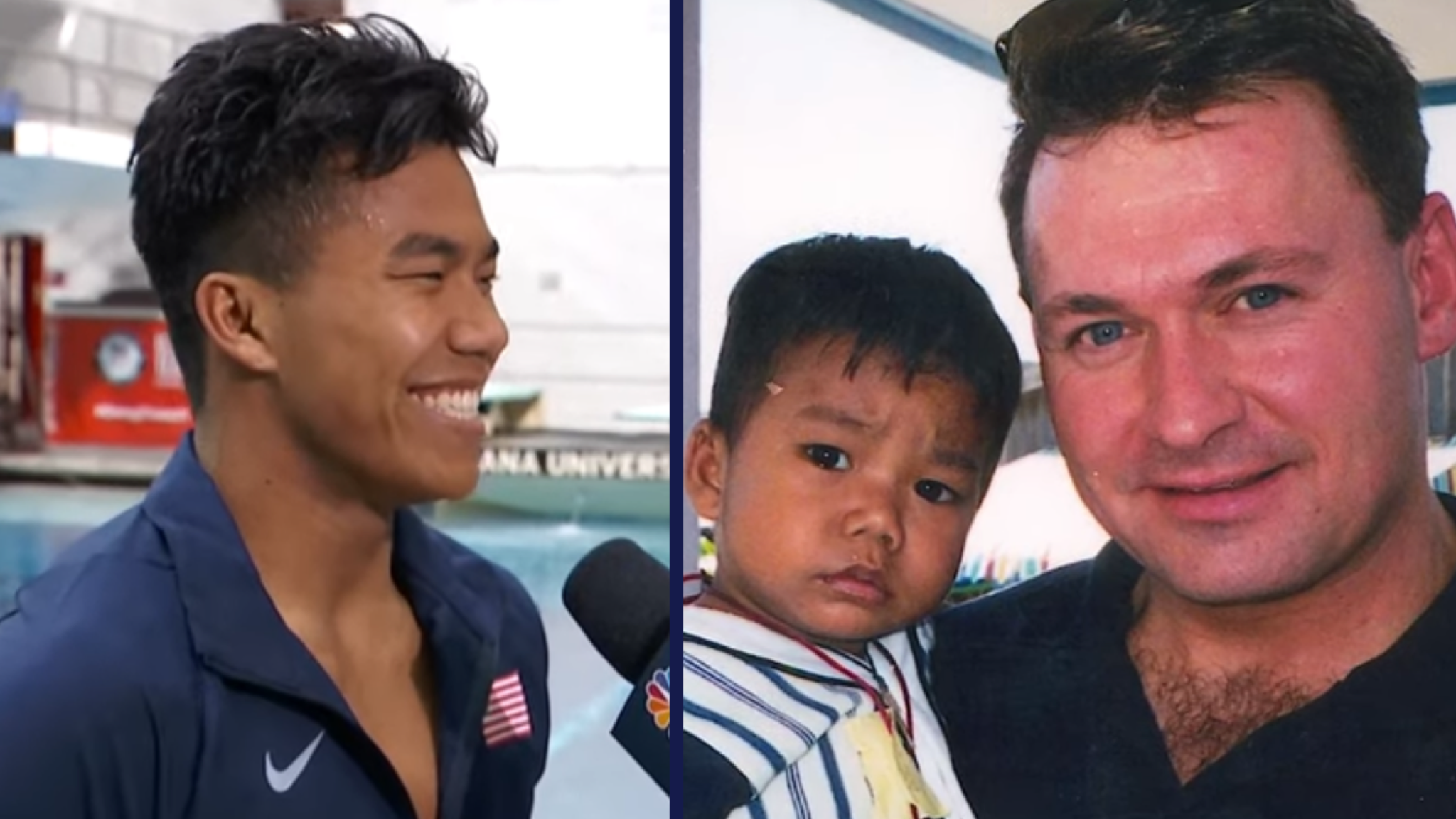 Olympic diver Jordan Windle (left) has always attributed his success to the love of his dad, Jerry, who adopted him from a Cambodian orphanage as a toddler.