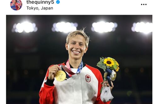Quinn becomes the first out trans athlete in the history of the Olympics to win gold