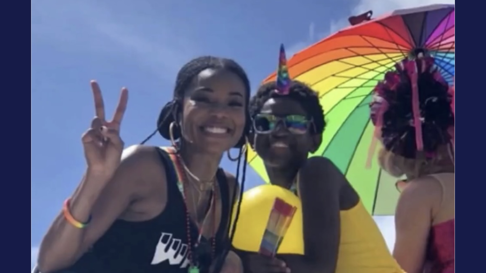 Gabrielle Union (left) and Zaya Wade