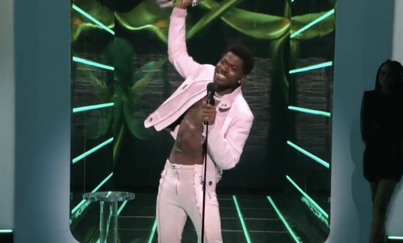 Lil Nas X accepting the Video of the Year Award at the MTV Video Music Awards 202