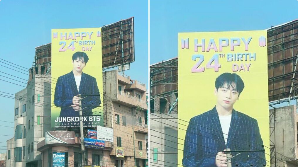 A billboard wishing BTS singer Jungkook a happy birthday was deemed "inappropriate" by local authorities.