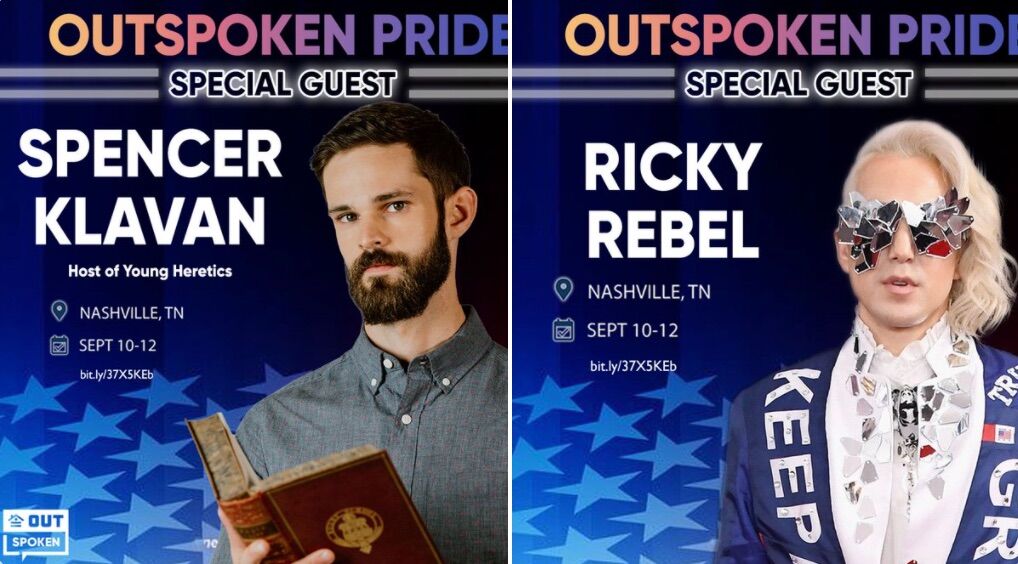 Spencer Klavan and Ricky Rebel will appear at an event for gay Trump supporters.