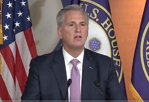 GOP Leader Kevin McCarthy shows tepid support for marriage equality as “law of the land”