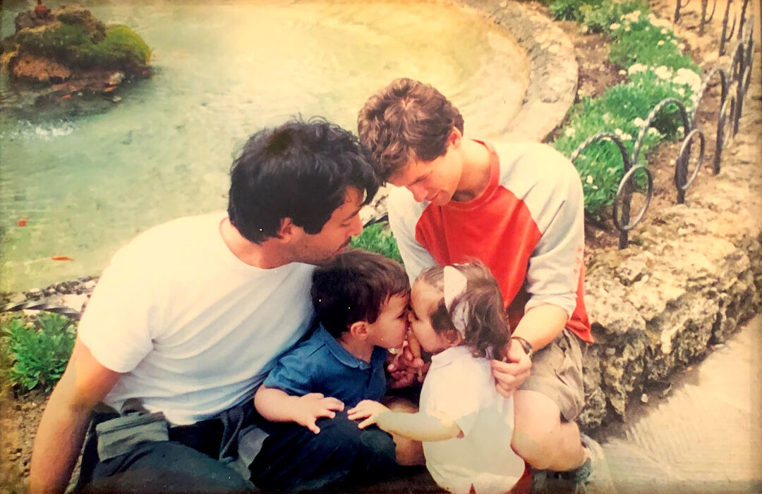 Lane Janger and David Burtka their twins