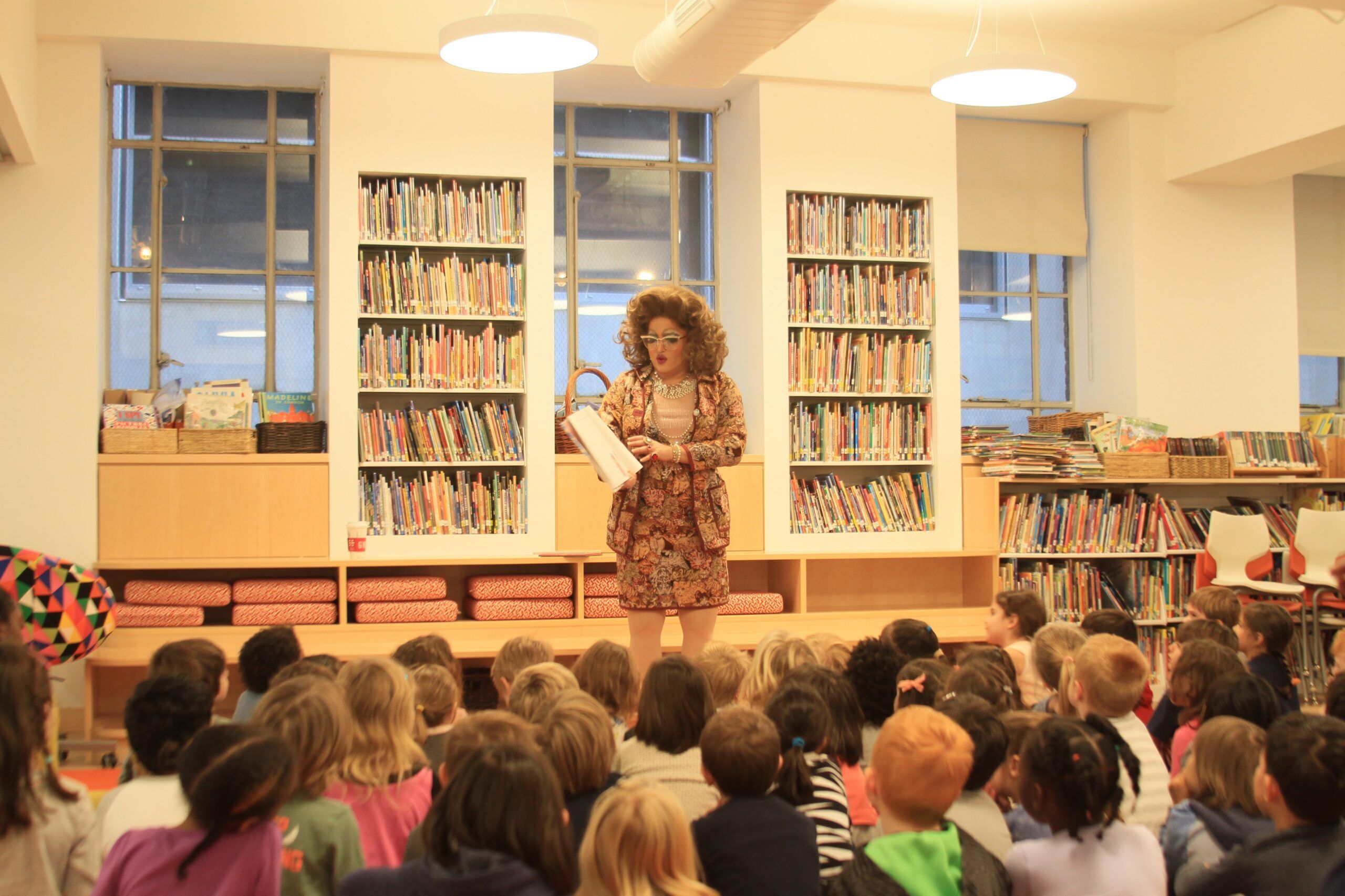 Drag Queen Story Hour events have taken place around the world at libraries, schools, museums, summer camps, and other community spaces. 