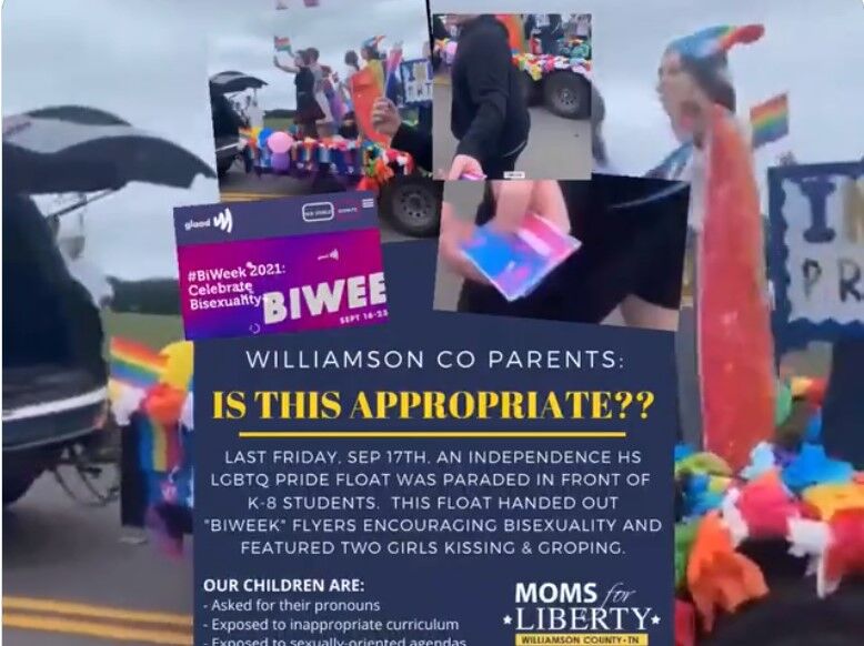 Moms for Liberty rallied parents to denounce two girls who kissed briefly in public