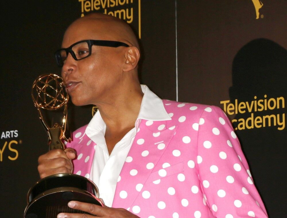 RuPaul taking home a Creative Arts Emmy in 2016.