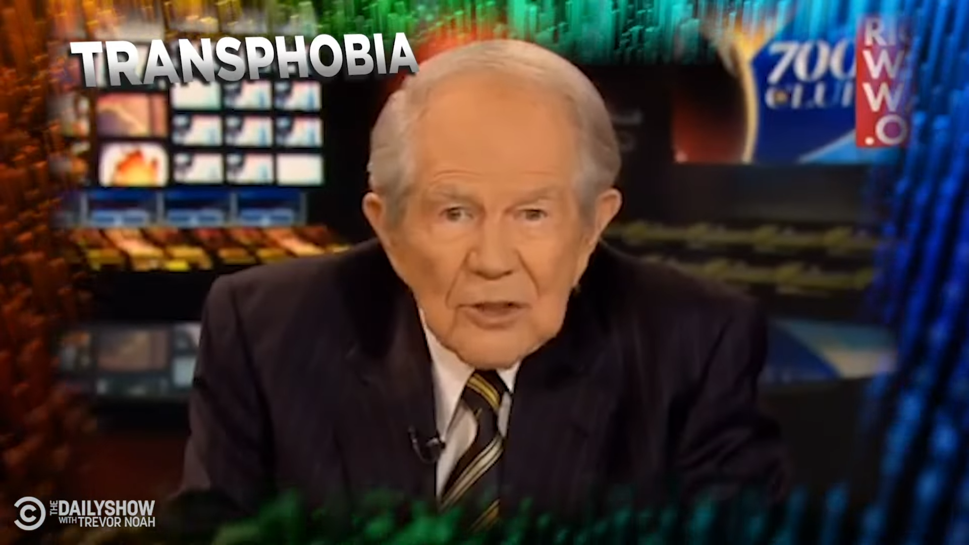 The Daily Show roasts Pat Robertson in tribute to televangelist’s worst ramblings