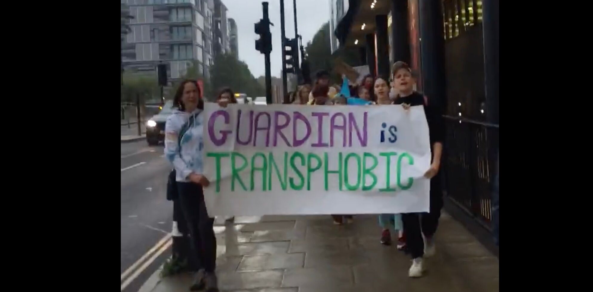 Guardian columnist ties cis male murderer to trans women. Now people are protesting their office.